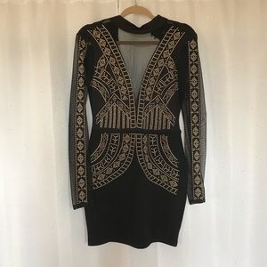 ✨ Windsor Women's Black Studded Bodycon Minidress